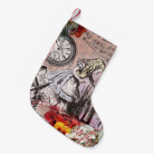 アリスナンセンスなカーテンのワンダーランド スモールクリスマスストッキング (正面 (吊り時))