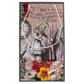 アリスナンセンスなカーテンのワンダーランド スモールペーパーバッグ (裏面)