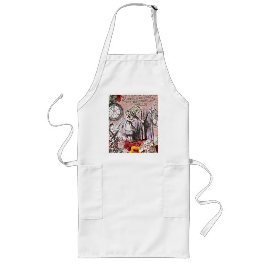 アリスナンセンスなカーテンのワンダーランド ロングエプロン (正面)