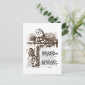 アリスハンプティダンプティワンダーランド会話引用文 ポストカード (スタンド正面)