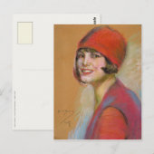 アリスパイクバーニー付き絵画はがき ポストカード (正面/裏面)