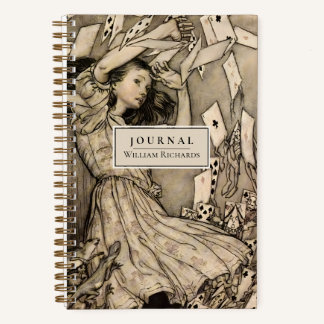 アリスパーソナライズされたトワンダーランドアートジャ点々のあるーナル ノートブック