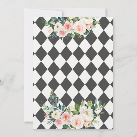 アリスパーティーフローラティー誕生日ガール  招待状 (裏面)