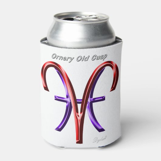 アリスピセスオネリーカスプ星占い〔占星術の〕十二宮図標識 缶クーラー (缶正面)
