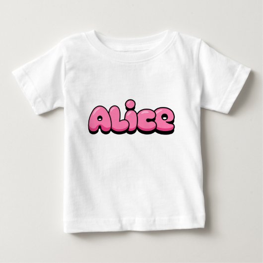 アリスピンクベビーTシャツ ベビーTシャツ (正面)