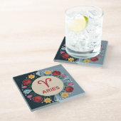 アリスフラワーズスクエアガラスコースター ガラスコースター (アングル)