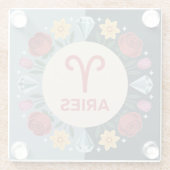 アリスフラワーズスクエアガラスコースター ガラスコースター (裏面)