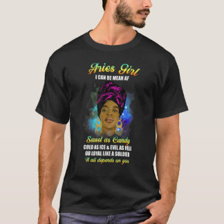 アリスブラックアフロガール〔占星術の〕十二宮図占星術マーチマーチエイプリル Tシャツ