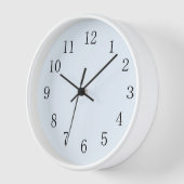 アリスブルー淡い色のキッチンクロック 壁時計 (傾斜)