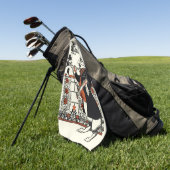 アリスホワイトラビットクラシックワンダーランド ゴルフタオル (グリーン)