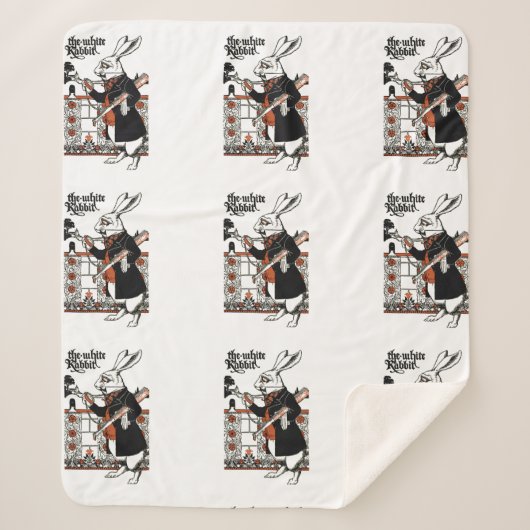 アリスホワイトラビットクラシックワンダーランド シェルパブランケット (正面)
