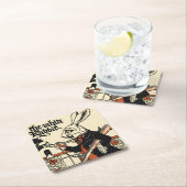 アリスホワイトラビットクラシックワンダーランド スクエアペーパーコースター (インサイチュ)