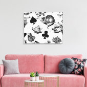 アリスホワイトラビットワンダーランドクラシック キャンバスプリント (インサイチュ (リビング))