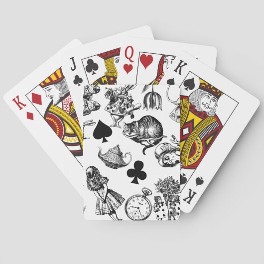 アリスホワイトラビットワンダーランドクラシック トランプ (裏面)