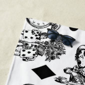 アリスホワイトラビットワンダーランドクラシック ビーチタオル (インサイチュ)