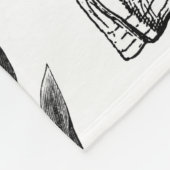 アリスホワイトラビットワンダーランドクラシック フリースブランケット (角)