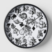 アリスホワイトラビットワンダーランドクラシック 壁時計 (正面)