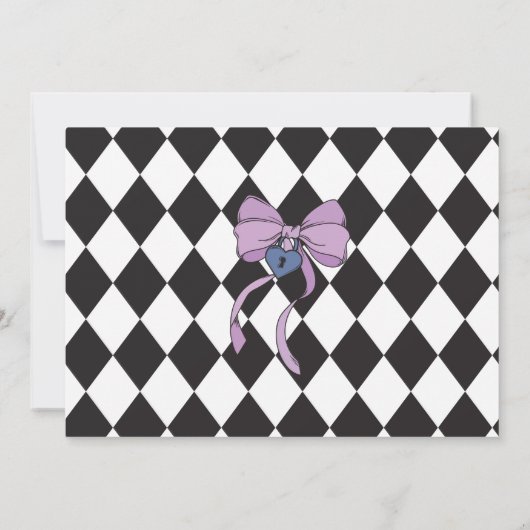 アリスボウワンダーランド誕生日フォト招待状 招待状 (裏面)