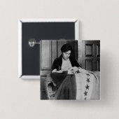 アリスポールの縫う選挙権の旗、1910年代 缶バッジ (正面&裏面)