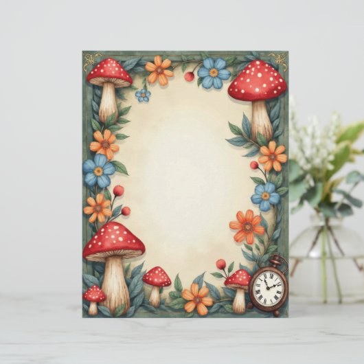 アリスマッシュルームと時計スクラップブック紙 (スタンド正面)