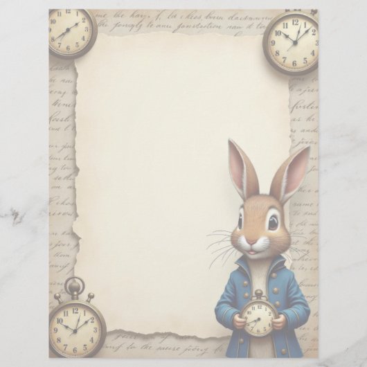 アリスラビットアンドポケット時計スクラップブック紙 (裏面)