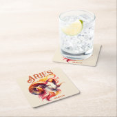 アリスラムウォーター〔占星術の〕十二宮図サインカスタム誕生日 スクエアペーパーコースター (インサイチュ)