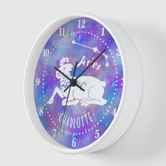 アリスラムコンステレーションスターズ名前をカスタムする誕生日 壁時計 (傾斜)