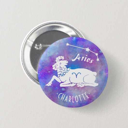 アリスラムコンステレーションスターズ名前をカスタムする誕生日 缶バッジ (正面&裏面)