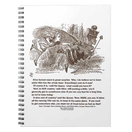 アリスレッドランニングクイーンが同じ場所に ノートブック (正面)