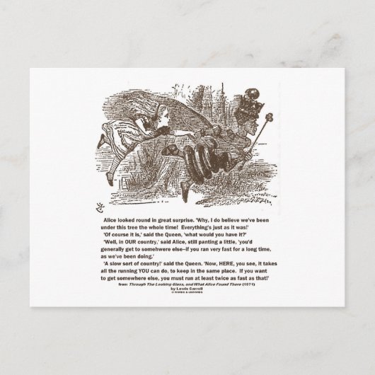 アリスレッドランニングクイーンが同じ場所に ポストカード (正面)