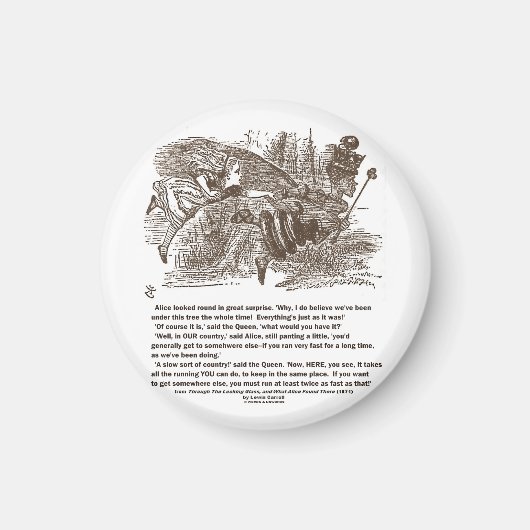 アリスレッドランニングクイーンが同じ場所に マグネット (正面)