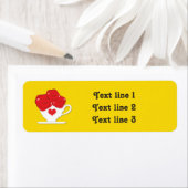 アリスワンダお洒落ーランドティーパーティー誕生日 ラベル (インサイチュ)