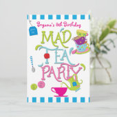 アリスワンダーランドお洒落ティー誕生日パーティー 招待状 (スタンド正面)