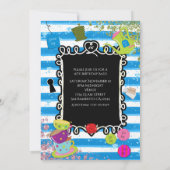 アリスワンダーランドティーパーティーハートフレーム招待状 招待状 (裏面)