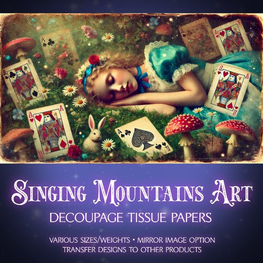 アリスワンダーランドドリームズヴィンテージファンタジーデクページ 薄葉紙
