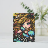 アリスワンダーランドハート妖精ファンタジーアートガール ポストカード (スタンド正面)