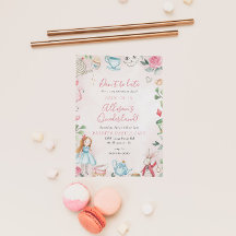 アリスワンダーランドパー茶ガール最初の誕生日パーティー