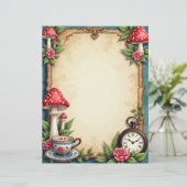 アリスワンダーランドマッシュルームティーカップスクラップブック紙 (スタンド正面)