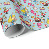 アリスワンダーランド不機嫌ハッターキャットドードルアートバイリー ラッピングペーパー (ロールコーナー)