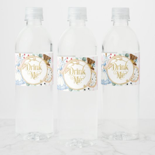 アリスワンダーランド不機嫌ハッタータティーパーティー飲む私ワ ペットボトルラベル (ボトル)