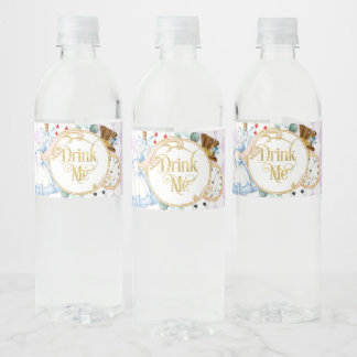 アリスワンダーランド不機嫌ハッタータティーパーティー飲む私ワ ペットボトルラベル