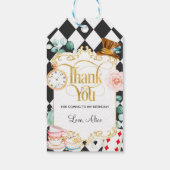 アリスワンダーランド不機嫌ハッターティーパーティーの好意 ギフトタグ (裏面)