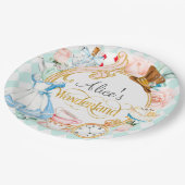 アリスワンダーランド不機嫌ハッターティーパーティー誕生日パップ ペーパープレート (アングル)