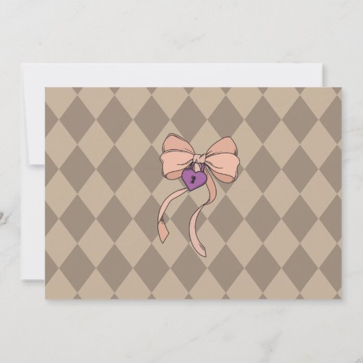 アリスワンダーランド誕生日フォト招待状 招待状 (裏面)