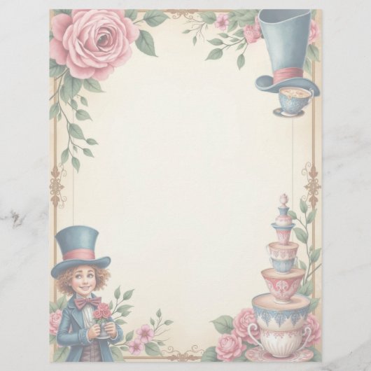 アリス不機嫌ハッタティーティーティーティーカップススクラップブック紙 (裏面)