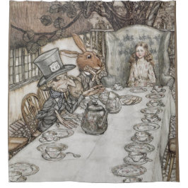 アリス不機嫌帽子屋さんの紅茶パーティー シャワーカーテン