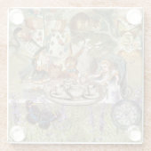 アリス冒険インワンダーランド不機嫌ティーパーティー ガラスコースター (裏面)