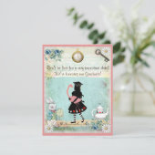 アリス及びピンクのフラミンゴの卒業パーティー 招待状 (スタンド正面)