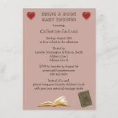 アリス及びピンクのフラミンゴは本のベビーシャワーを持って来ます エンクロージャーカード (裏面)