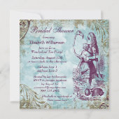 アリス及びフラミンゴの不思議の国のブライダルシャワー 招待状 (裏面)